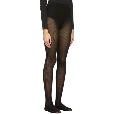 black gucci stockings|gucci black distressed tights.